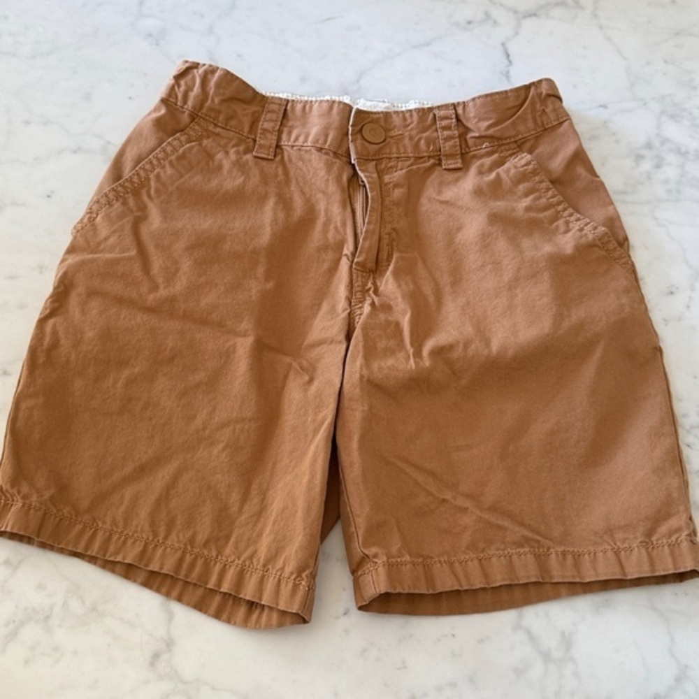 Cat & Jack Boys Khaki Chino Shorts Size 8 School Uniform Adjustable Waist